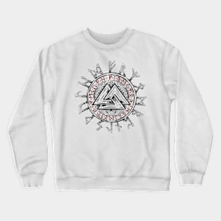 Valknut with runes Crewneck Sweatshirt